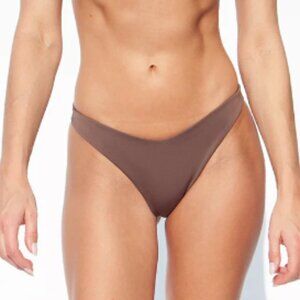 NWT Left on Friday Dip Bottom Swimwear in Stormy (Deep Taupe) size Medium